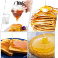 Japanese Creative Press Type Honey Jar Squeeze Sauce Bottle Plastic Sealed Jar Funnel Type Jar Syrup Pot with a Base. 