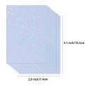 50 Sheets Star Pattern Size: 2.9X 4.1 Inch Holographic Sticker Paper Glitter Clear Holographic Overlay Cold Laminating Film.