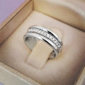 Huitan 2020 NEW Fashion Wedding Ring For Women Micro Paved Cubiz Zircon Finger Rings Female Engagement Jewelry Accessories.