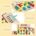 Montessori Wooden Color Matching Puzzles Preschool Learning Toys Matching Brain Teasers Logic Game for kids 3 4 5 6 7 Years Old. 