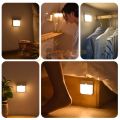 Motion Sensor Led Light Usb Charging Square Lamp for Bedroom Kitchen Stair Hallway Wardrobe Cupboard Lighting. 