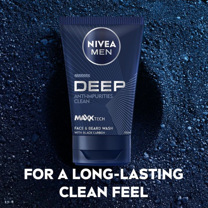 NIVEA%20MEN%20Deep%20Anti-Impurities%20Clean%20Face%20&%20Beard%20Wash%20100ml%20-%20Image%203