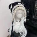 Women’s Gothic Harajuku Punk Lolita Y2K Spicy Girls Original Subculture Bear Hat Cute Little Bone Cross Star Wings Wool Hats.