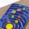 New Montessori Wooden Toys Eight Planets Puzzle Earth Sun Solar System Planets Planets Cognition Educational Toys Children .