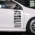 Racing Door Decals Set Graphic Sponsor Vinyl Sticker Automobile Accessories 30cm*13cm. 