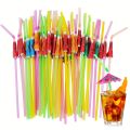 20/50pcs Umbrella Drinking Straw Tropical Style for Drink Juice Summer Hawaiian Party Supplies Birthday Party Decor JXB. 