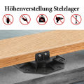 Black Bearing Decking Board Height Adjustable Building Material Booster Strong Suitable for Aluminium WPC Wood. 
