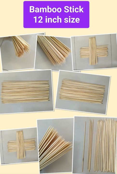 Bamboo Stick/Shashlik kathi  12 inch size.For Flower Bouquet, Kabab Use, Any Craft, Per Pack - 25/50/80/100 Pcs.