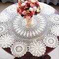 Round Table Cloth Handmade Crochet Tablecloth Nice Hand Crochet Dinner Round Table Cloth 100% Cotton Many Size Available.