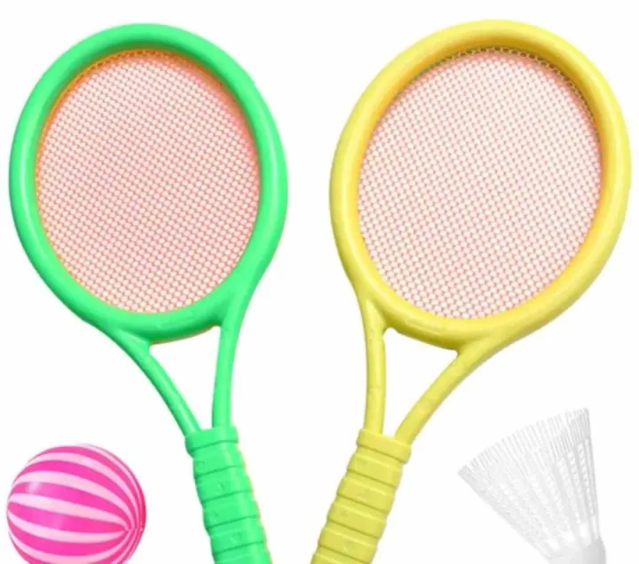 Plastic Badminton Tennis Racket Toy Set with 1 Ball and cock Experience ...