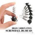 Spinpoler Pike Stinger Fishing Rig Jighead With Coil Spring Screw Connector Set For Soft Bait Shad Steel Treble Hook Bass Perch.