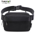 TINYAT Men's Water Resistant Waist Bag Large Capacity Portable Wallet Phone Bag Hiking outdoor for Daily Use Travel Office. 