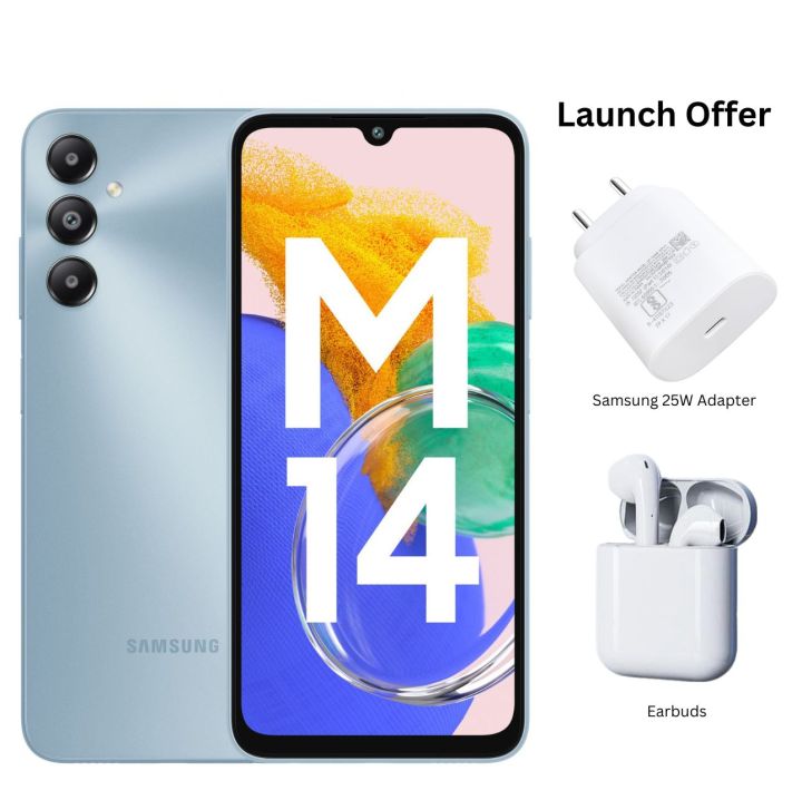 Samsung Galaxy M14 4G (6GB,128GB) | 50MP Triple Cam | 5000mAh Battery | Snapdragon 680 Processor | 2 Gen. OS Upgrade & 4 Year Security Update | 12GB RAM with RAM Plus