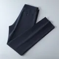 Men's lightweight business casual pants with micro elasticitymen's quick drying pantsnew straight leg office black deep bluepant. 