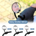 1PC Stroller Mirror - Adjustable 360° Crash Tested And Shatterproof Stroller Mirror with silicone leg- See Baby's Face on Walks.. 