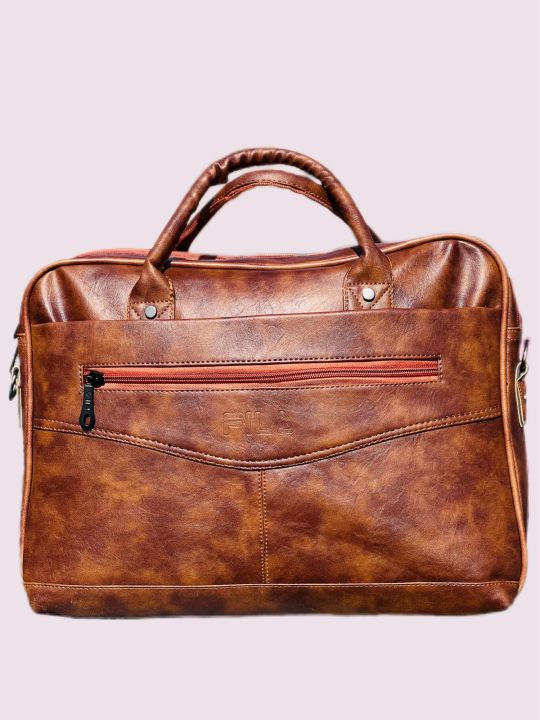 Men's Office Bag Briefcase Bag File Bag Laptop Bag Travel Document Bag PU leather Side Bag