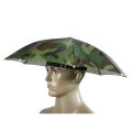 1pc Camouflage Portable Umbrella Hat Foldable Outdoor Sunshade Waterproof Camping Fishing Hat Headwear Beach Hat Accessories.