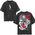 Japanese Anime Graphic Washed  New Arrival Mens Clothes Tee Shirt Homme Graphic T-Shirts Men Tshirt for Men Ropa Hombre 62956. 