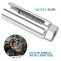 Drive Socket Wrench Drive Removal Universal Auto Oxygen Sensor Installation Tool 22mm 1/2" Special Tool For Repairing. 