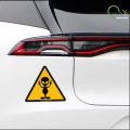 Victory Alien Sticker Paper Flower Area 51 Logo Triangle Warning Sign Reflective Car Sticker Trendy Graffiti Sticker. 
