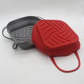 20cm Air Fryer Silicone Basket Tray Pot With Handle 8inch Square Airfryer Baking Mold Liner Foldable Kitchen Cooking Accessories. 