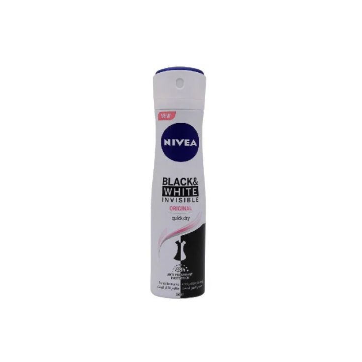 Women Black & White Invisible Original 48H Anti-Perspirant Spray 150ml
