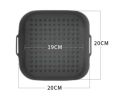 Air Fryer Silicone Pot Thick Reusable Silicone Square Air Fryer Liners Replacement of Parchment Liner Paper Air Fryer Basket. 
