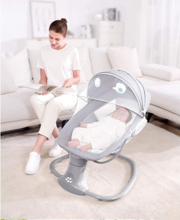 Mastela%20Baby%20Swing%203%20in1%20Deluxe%20Bassinet%20Grey%20Baby%20Cradle%20Rocking%20Chair%20Upto%203%20Years%20-%20Image%204