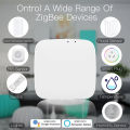 MOES Tuya ZigBee Wireless Gateway Hub Wired Multi-mode Bridge Bluetooth Remote Controller Mesh Smart Life APP Alexa  Home. 