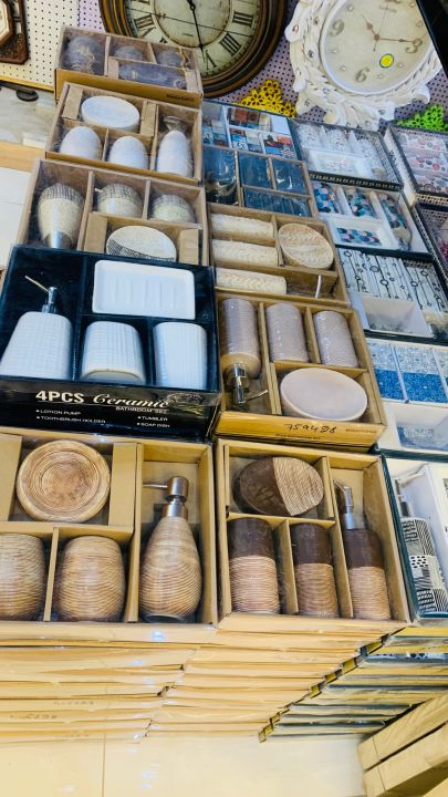 4 Piece Ceramic Bathroom Set