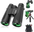 Kylietech 12X42 Binoculars for Adults with Universal Phone Adapter, HD Waterproof Fogproof Compact Binoculars for Bird Watching, Hunting, Hiking, Sports, and Concerts with BAK4 Prism FMC Lens. 