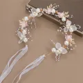 Children's Garland Headband Pearl Crown Girl Princess Korean Headdress Performance Flower Girl Wedding Accessories For Kids. 