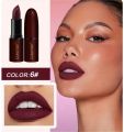 COLORFISH Matte Lipstick in 6 Colors Waterproof Long-lasting Beauty Matte High-Impact Lip Gloss Non-Stick Cup Colorless Anti-Wear Women's Lipstick. 