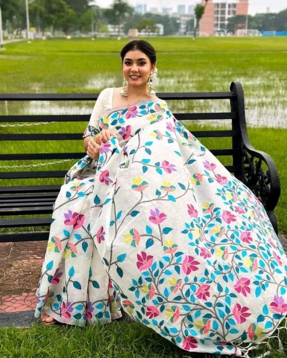 Exclusive%20&%20Stylish%20Brand%20New%20Half%5D%20Silk%20Screen%20Print%20Saree%20for%20Women%20-%20Suitable%20for%20All%20Season%20and%20Occasions%20-%20Image%202