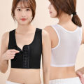 Women's Breathable Chest Breast Binder Wireless Chest Wrap Bandage Thin Short Vest Underwear Les Buckle Tomboy Bra.