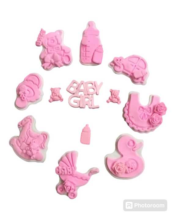 Baby basket decoration accessories pink colour 12 pic