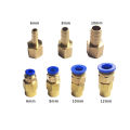 Vacuum Pump Brass Connector 6/8/10/12mm Brass Adapter Copper Quick Coupling 7/16 For Oil Water Pump Air Compressor Accessories.
