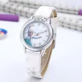New Princess Elsa Girls Watches Kids Leather Strap Cute Children Cartoon Wristwatches Gifts for Kids Girl Frozen Clock. 