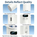 Outdoor Portable Mini Fan Handheld Fan with LED Display Semiconductor Refrigeration 100 Wind Speeds USB Rechargeable Battery Fan. 