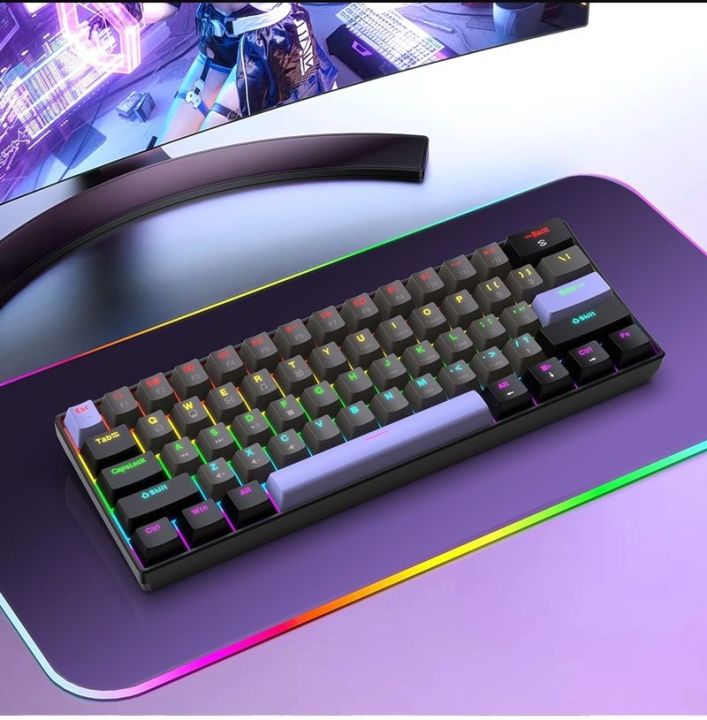 K33 61 Keys RGB Mechanical Gaming Keyboard – Blue Switch, Detachable ...