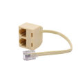 RJ11 6P4C 1 to 2 Wire Adapter Telephone Ethernet Cord Converter Landline Male to Female Plug Separator 1 In 2 Out Cable Splitter. 