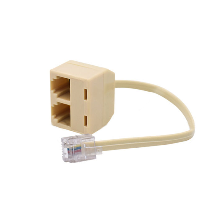 RJ11%206P4C%201%20to%202%20Wire%20Adapter%20Telephone%20Ethernet%20Cord%20Converter%20Landline%20Male%20to%20Female%20Plug%20Separator%201%20In%202%20Out%20Cable%20Splitter%20-%20Image%204