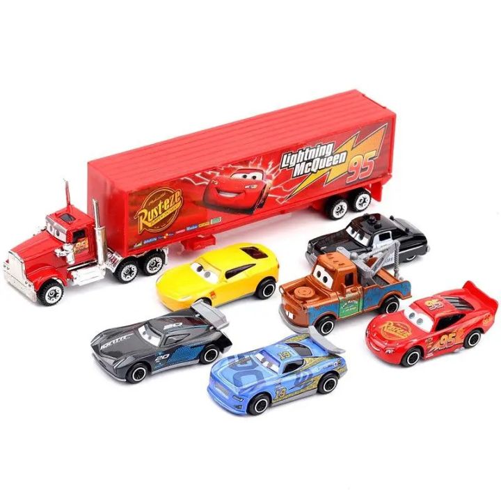 Disney%20Pixar%20Cars%20set%20Lightning%20McQueen%20Sheriff%20mack%20Truck%20Diecast%20Metal%20Car%202%201%203%20box%20dinoco%20racer%20car%20Toy%20Boy%20%20for%20kids%20-%20Image%202