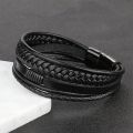 Men Genuine Leather Bracelets Multilayer Braided Rope Bracelets for Man Jewelry Bracelet Homme. 
