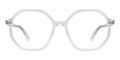 Transparent Lightweight Geometric Shape Glasses For Men/Women /Boys/Girls With Protective Box. 