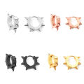 LUXUSTEEL Punk Spike Rivet Huggies Hoop Earrings For Men Women Unisex 316L Stainless Steel Gothic Rock Party Jewelry 2Pcs. 
