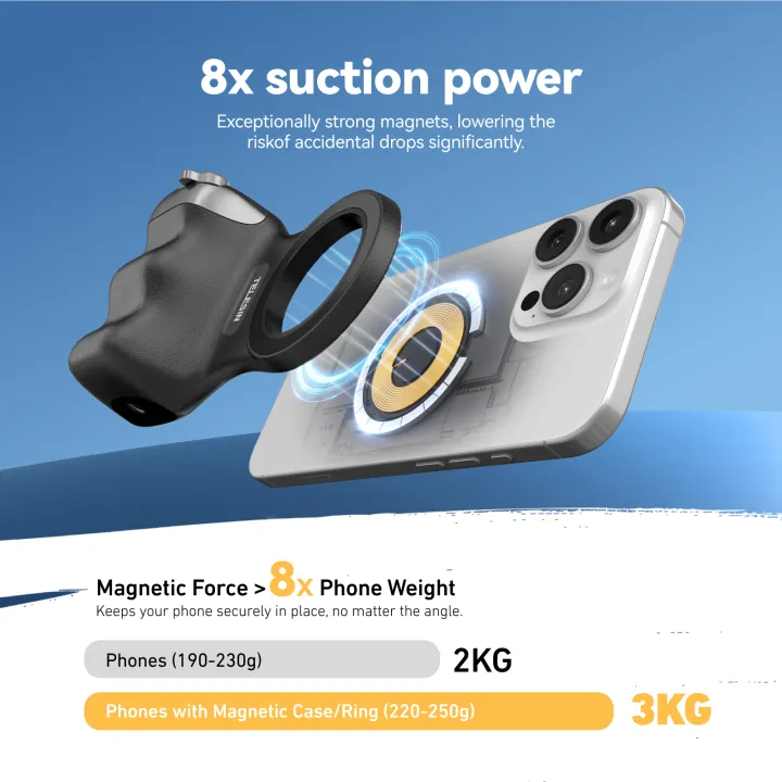 TELESIN%20Magnetic%20Phone%20Camera%20Shoot%20Hand%20Grip%20Phone%20Holder%20Shooting%20Aid%20Remote%20Control%20Handle%20for%20Smart%20Phone%20iPhone%20Android%20-%20Image%203