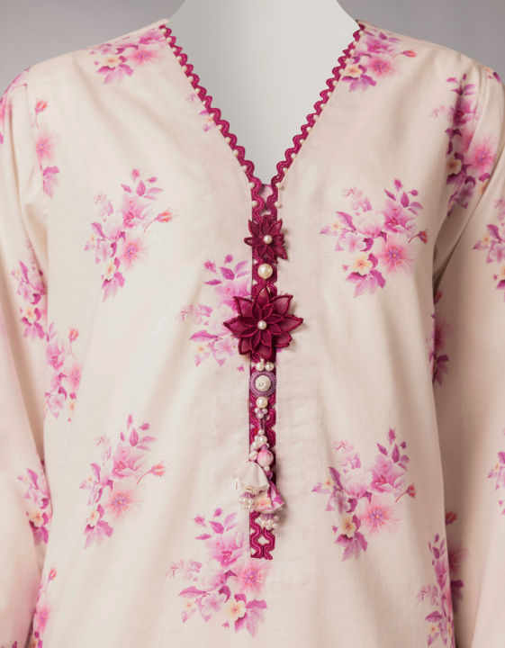 Junaid Jamshed Unstitched 3 Piece Suit Multicolor Lawn Embroidered - Designcode: 26-3770 Floral Mystic-8 -Collection: Spring Vol 1 2026