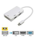 3 In 1 Mini Dp Displayport To Hdmi/Dvi/Vga Display Port Cable Adapter For Converter Cable For Apple Macbook Air Pro Mdp. 