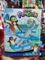 9 PCS Penguin Race Set with Flashing Lights & Music On/Off Button for Quiet Play, Jolly Penguin Slide Playset. 